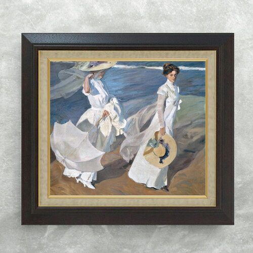 絵自体（キャンバス）の大きさ　530×455mm 表面アクリル透明保護板　額縁吊り紐　付属 ※一部在庫商品は早期出荷可能の場合がございます。 お急ぎに際は別途Eメールにてお問い合わせください。 お問い合わせメールアドレス 　shopmaster@artrest.jp 【留意事項】 ※注文個数によりお届け日が変わることがあります。 ※直筆仕上げ商品のため色彩が若干異なる場合がございますので 予めご了承くださいませ。 絵画 販売 インテリア 油絵 油彩 壁掛け 複製画 風景画 ゴッホ モネ ルノワール その他 静物画 肖像画 アート プレゼント 開業祝い 退職祝い 新築祝い 玄関 リビングアート 風水 縁起 フレーム 贈り物 -----------------------------------------------------------ソローリャ Strolling