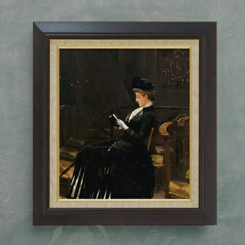 【油絵 直筆仕上げ】ジャン・ベロー 祈る女 F10 【額入り】 絵画 販売 10号 油彩 人物画 675×601mm 複製画 送料無料 プレゼント ギフト 開店祝い 開業祝い 退職祝い 新築祝い リビング 玄関 モダン アートフレーム 壁掛け ラッピング 贈り物 贈呈