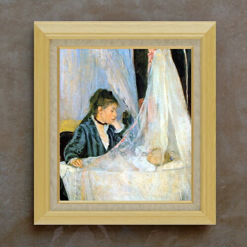 【油絵 直筆仕上げ】ベルト・モリゾ ゆりかご F10 【額入り】 絵画 販売 10号 油彩 人物画 675×601mm 複製画 送料無料 プレゼント ギフ..