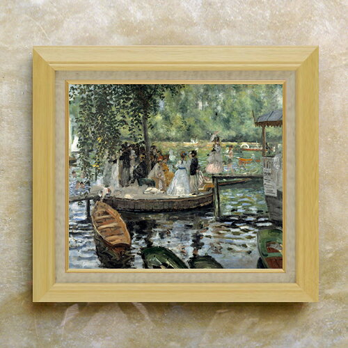 ルノワール La Grenouillere F10  絵画 販売 10号 油彩 風景画 675×601mm 複製画 送料無料 プレゼント ギフト 開店祝い 開業祝い 退職祝い 新築祝い リビング 玄関 モダン アートフレーム 壁掛け