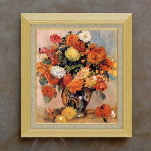 樂天商城 - 【油絵 直筆仕上げ】ルノワール 花瓶の花 F10 【額入り】 絵画 販売 10号 油彩 静物画 675×601mm 複製画 送料無料 プレゼント ギフト 開店祝い 開業祝い 退職祝い 新築祝い リビング 玄関 モダン アートフレーム 壁掛け