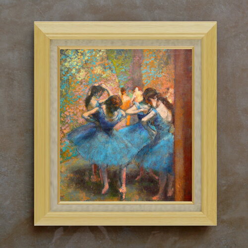 Rakuten - 【油絵 直筆仕上げ】ドガ 青い踊り子たち F10 【額入り】 絵画 販売 10号 油彩 人物画 675×601mm 複製画 送料無料 プレゼント ギフト 開店祝い 開業祝い 退職祝い 新築祝い リビング 玄関 モダン アートフレーム 壁掛け
