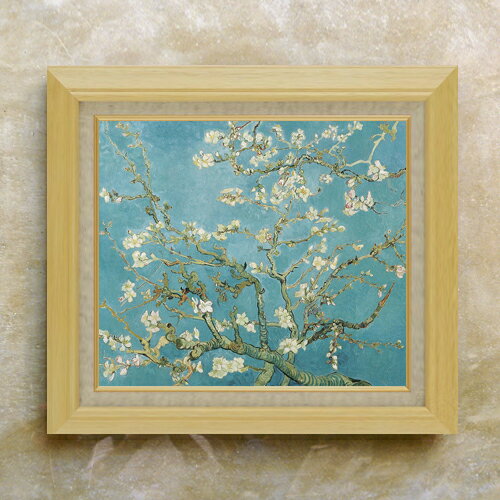 Rakuten - 【油絵 直筆仕上げ】ゴッホ 花咲くアーモンドの木の枝 F10 【額入り】 絵画 販売 10号 油彩 静物画 675×601mm 複製画 送料無料 プレゼント ギフト 開店祝い 開業祝い 退職祝い 新築祝い リビング 玄関 モダン アートフレーム 壁掛け