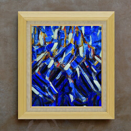 クリスティアン・ロールフス Abstraction (the Blue Mountain) F10  絵画 販売 10号 油彩 抽象画 675×601mm 複製画 送料無料 プレゼント ギフト 開店祝い 開業祝い 退職祝い 新築祝い リビング 玄関 モダン アートフレーム 壁掛け
