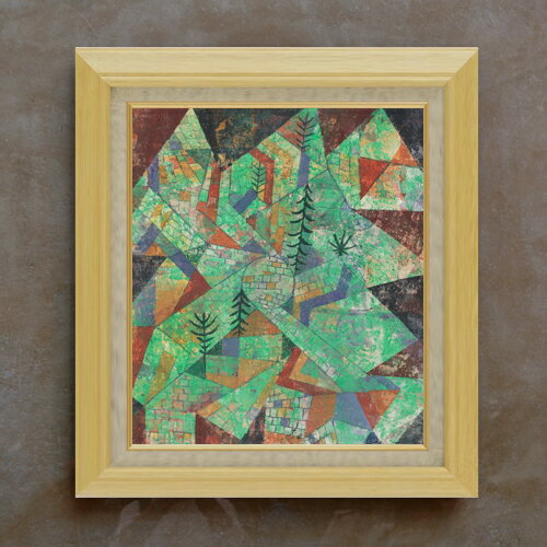 Rakuten - 【油絵 直筆仕上げ】パウル・クレー Wald Bau F10 【額入り】 絵画 販売 10号 油彩 抽象画 675×601mm 複製画 送料無料 プレゼント ギフト 開店祝い 開業祝い 退職祝い 新築祝い リビング 玄関 モダン アートフレーム 壁掛け