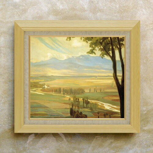 Rakuten - 【油絵 直筆仕上げ】ディエゴ・リベラ Avila Morning F10 【額入り】 絵画 販売 10号 油彩 風景画 675×601mm 複製画 送料無料 プレゼント ギフト 開店祝い 開業祝い 退職祝い 新築祝い リビング 玄関 モダン アートフレーム 壁掛け