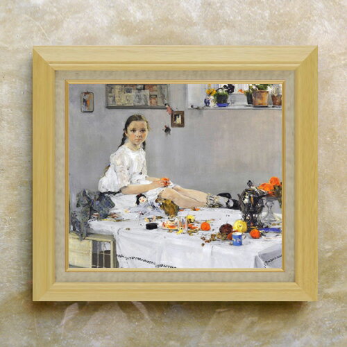 樂天商城 - 【油絵 直筆仕上げ】フェーシン Portrait of Varya Adoratskaya F10 【額入り】 絵画 販売 10号 油彩 人物画 675×601mm 複製画 送料無料 プレゼント ギフト 開店祝い 開業祝い 退職祝い 新築祝い リビング 玄関 モダン アートフレーム 壁掛け