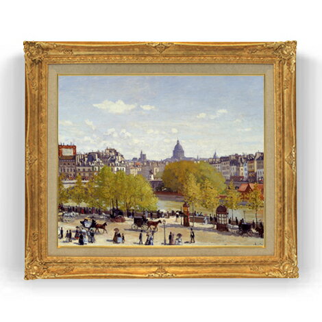 【油絵 直筆仕上げ】クロード・モネ ルーヴル河岸 F12 【油彩 国内生産 インテリア】絵画 販売 12号 風..