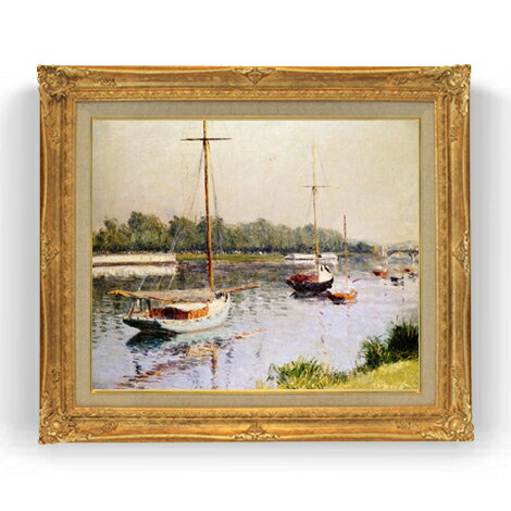 【油絵 直筆仕上げ】カイユボット アルジャントゥイの港 F12 【油彩 国内生産 インテリア】絵画 販売 1..