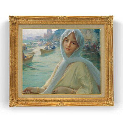 Rakuten - 【油絵 直筆仕上げ】ゾナロ Amusement at Goksu F12 【アップグレード額縁】絵画 販売 12号 人物画 額縁 736×630mm 複製画 送料無料 プレゼント ギフト 開店祝い 開業祝い 退職祝い 新築祝い リビング 壁掛け
