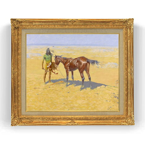 レミントン Ridden Down F12 絵画 販売 12号 風景画額縁 736×630mm 複製画 送料無料 プレゼント ギフト 開店祝い 開業祝い 退職祝い 新築祝い リビング 壁掛け