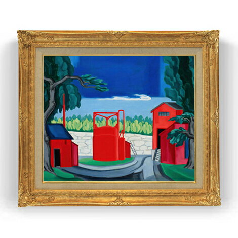 樂天商城 - 【油絵 直筆仕上げ】ブルームナー パゴダ F12 【アップグレード額縁】絵画 販売 12号 抽象画 額縁 736×630mm 複製画 送料無料 プレゼント ギフト 開店祝い 開業祝い 退職祝い 新築祝い リビング 壁掛け