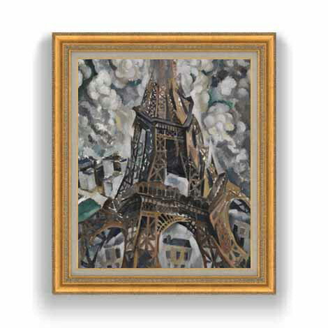 【油絵 直筆仕上げ】ロベール・ドローネー The Eiffel Tower F12 【油彩 国内生産 インテリア】絵画 販..