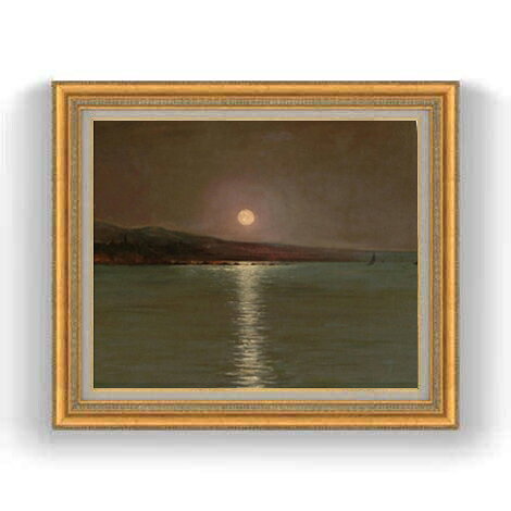 Rakuten - 【油絵 直筆仕上げ】ゾナロ Full Moon F12 【油彩 国内生産 インテリア】絵画 販売 12号 風景画額縁 754×648mm 複製画 送料無料 プレゼント ギフト 開店祝い 開業祝い 退職祝い 新築祝い リビング 壁掛け