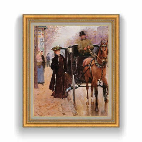 Rakuten - 【油絵 直筆仕上げ】ジャン・ベロー Photogravure aquarellee F12 【油彩 国内生産 インテリア】絵画 販売 12号 風景画額縁 754×648mm 複製画 送料無料 プレゼント ギフト 開店祝い 開業祝い 退職祝い 新築祝い リビング 壁掛け