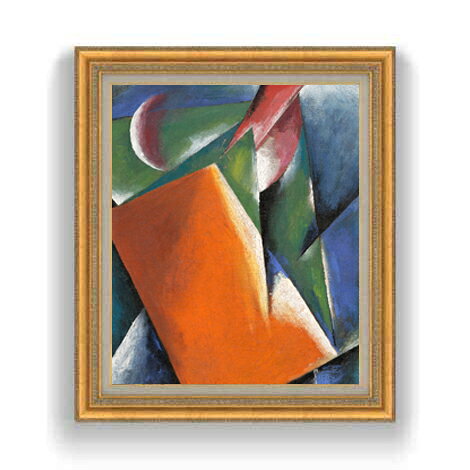 Rakuten - 【油絵 直筆仕上げ】ポポワ 建築絵画 F12 【油彩 国内生産 インテリア】絵画 販売 12号 抽象画 額縁 754×648mm 複製画 送料無料 プレゼント ギフト 開店祝い 開業祝い 退職祝い 新築祝い リビング 壁掛け