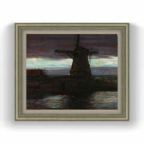 ピート・モンドリアン Stammer Mill with Streaked Sky F12 絵画 販売 12号 抽象画 ゴールド額縁 754×648mm 複製画 送料無料