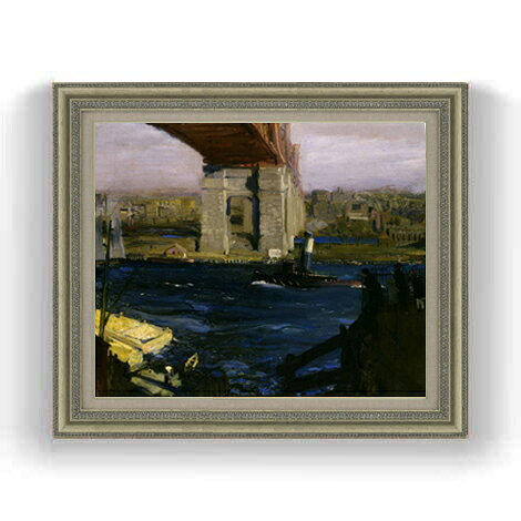 【油絵 直筆仕上げ】ジョージ・ベローズ Bridge, Blackwell’s Island F12 【油彩 国内生産 インテリア】絵画 販売 12号 風景画額縁 754×648mm 複製画 送料無料 プレゼント ギフト 開店祝い 開業祝い 退職祝い 新築祝い リビング 壁掛け