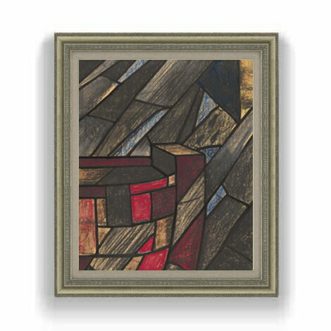 ホルスト Ontwerp voor raam F12 絵画 販売 12号 抽象画 額縁 754×648mm 複製画 送料無料 プレゼント ギフト 開店祝い 開業祝い 退職祝い 新築祝い リビング 壁掛け