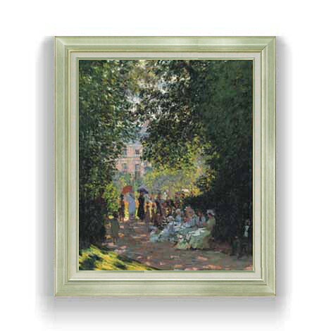 【油絵 直筆仕上げ】クロード・モネ モンソー公園2 F12 【アップグレード額縁】絵画 販売 12号 風景画 ゴールド額縁 736×630mm 複製画 送料無料 プレゼント ギフト 開店祝い 開業祝い 退職祝い 新築祝い リビング 壁掛け ラッピング