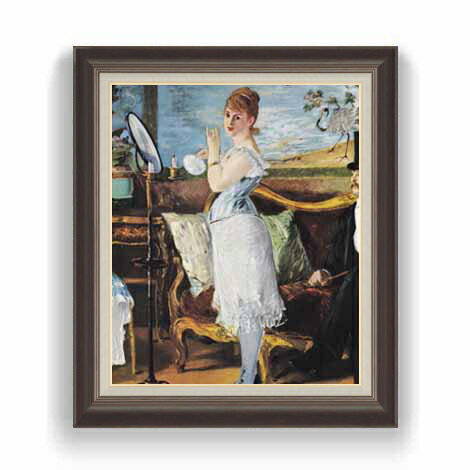 Rakuten - 【油絵 直筆仕上げ】マネ ナナ F12 【油彩 国内生産 インテリア】絵画 販売 12号 人物画 額縁 736×630mm 複製画 送料無料 プレゼント ギフト 開店祝い 開業祝い 退職祝い 新築祝い リビング 玄関 モダン 壁掛け