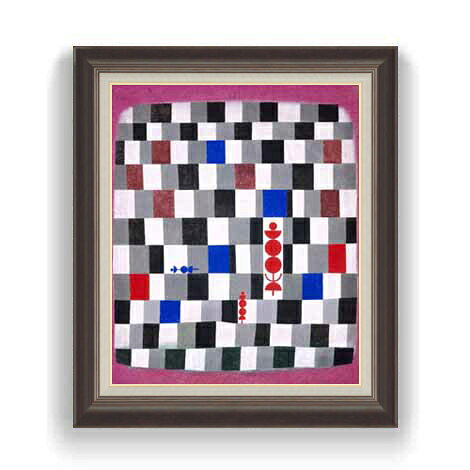パウル・クレー Super-Chess F12 絵画 販売 12号 抽象画 額縁 736×630mm 複製画 送料無料 プレゼント ギフト 開店祝い 開業祝い 退職祝い 新築祝い リビング 玄関 モダン 壁掛け