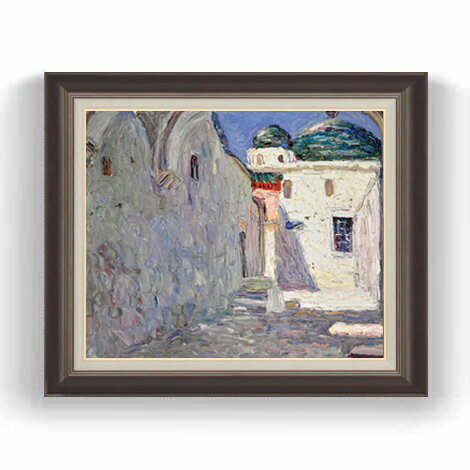 【油絵 直筆仕上げ】ワシリー・カンディンスキー Tunis, Strasse (Tunis, Street) F12 【油彩 国内生産 インテリア】絵画 販売 12号 抽象画 額縁 736×630mm 複製画 送料無料 プレゼント ギフト 開店祝い 開業祝い 退職祝い 新築祝い リビング 壁掛け