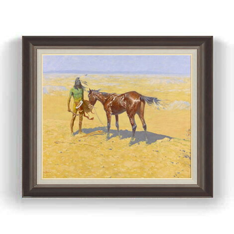 レミントン Ridden Down F12 絵画 販売 12号 風景画額縁 736×630mm 複製画 送料無料 プレゼント ギフト 開店祝い 開業祝い 退職祝い 新築祝い リビング 壁掛け