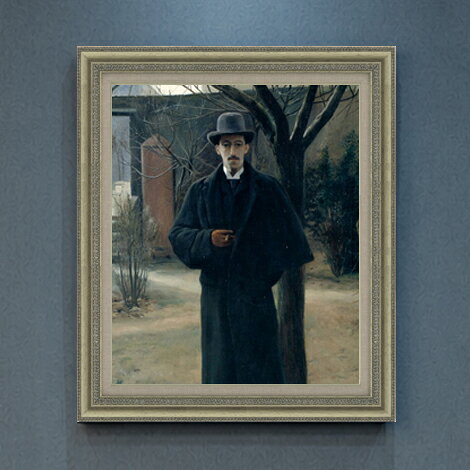 【油絵 直筆仕上げ】ルシニョール Portrait of Miquel Utrillo F12 【油彩 国内生産 インテリア】絵画 販売 12号 人物画 額縁 754×648mm 複製画 送料無料 プレゼント ギフト 開店祝い 開業祝い 退職祝い 新築祝い リビング 壁掛け ラッピング 贈り物