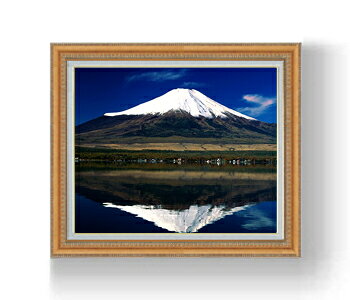 Rakuten - 【油絵 直筆仕上げ】富士山(3) F15サイズ 額入り 【額入り】 油彩 風景画 オリジナルインテリア絵画 風水画 インテリアアート絵画 15号 800×678mm 複製画 送料無料 プレゼント ギフト 開店祝い 開業祝い 退職祝い 新築祝い リビング 玄関 モダン アートフレーム 壁掛け