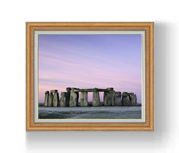 【油絵 直筆仕上げ】Stone henge F15サイズ 額入り 【額入り】 油彩 風景画 オリジナルインテリア絵画 風水画 インテリアアート絵画 15号 800×678mm 複製画 送料無料
