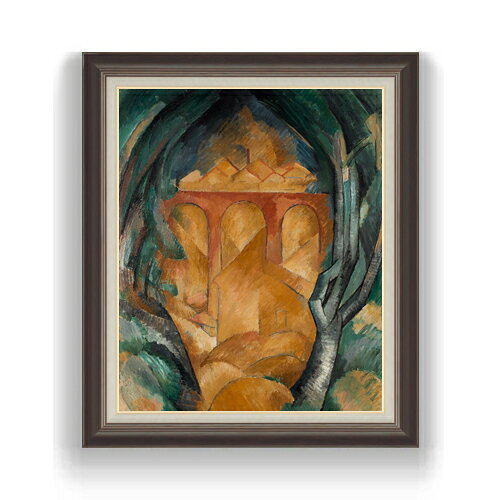ジョルジュ・ブラック The Viaduct at L'Estaque F15 絵画 販売 15号 抽象画 額縁 780×658mm 複製画 送料無料