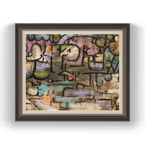 Rakuten - 【油絵 直筆仕上げ】パウル・クレー After The Flood F15 【油彩 国内生産 インテリア】絵画 販売 15号 抽象画 額縁 780×658mm 複製画 送料無料 プレゼント ギフト 開店祝い 開業祝い 退職祝い 新築祝い リビング 壁掛け