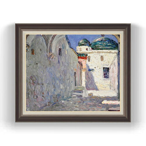 【油絵 直筆仕上げ】ワシリー・カンディンスキー Tunis, Strasse (Tunis, Street) F15 【油彩 国内生産 インテリア】絵画 販売 15号 抽象画 額縁 780×658mm 複製画 送料無料 プレゼント ギフト 開店祝い 開業祝い 退職祝い 新築祝い リビング 壁掛け ラッピング可 贈答