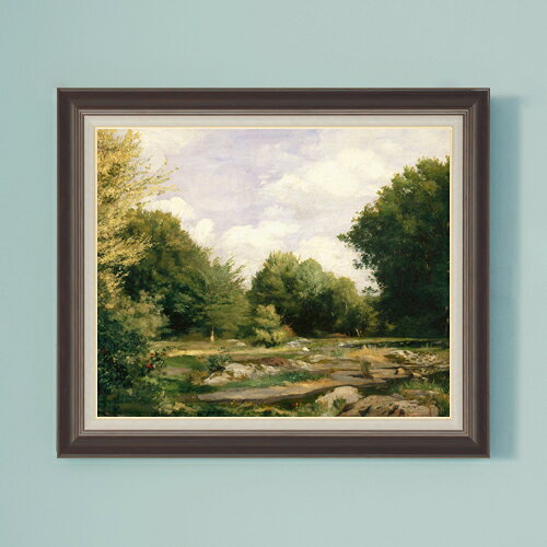 【油絵 直筆仕上げ】ルノワール A Clearing in the Woods F15 【油彩 国内生産 インテリア】絵画 販売 15号 風景画額縁 780×658mm 複製画 送料無料 プレゼント ギフト 開店祝い 開業祝い 退職祝い 新築祝い リビング 壁掛け ラッピング 贈り物