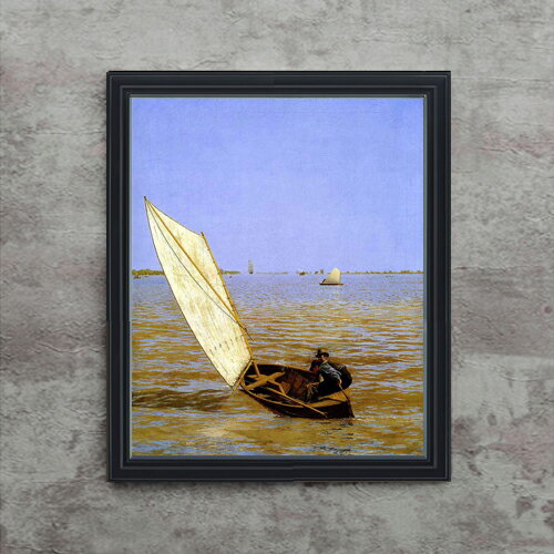 【油絵 直筆仕上げ】トマス・エイキンズ Starting Out after Rail F15 【油彩 アップグレード額】絵画 販売 15号 風景画額縁 712×590mm 複製画 送料無料 プレゼント ギフト 開店祝い 開業祝い 退職祝い 新築祝い リビング 玄関 モダン 壁掛け