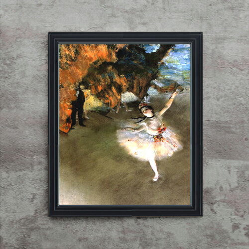 Rakuten - 【油絵 直筆仕上げ】ドガ 花形 （エトワール） F15 【油彩 アップグレード額】絵画 販売 15号 人物画 額縁 712×590mm 複製画 送料無料 プレゼント ギフト 開店祝い 開業祝い 退職祝い 新築祝い リビング 玄関 モダン 壁掛け