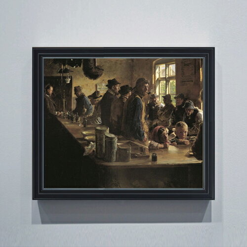 【油絵 直筆仕上げ】クロイヤー A the victualler's when there is no fishing F15 【油彩 アップグレード額】絵画 販売 15号 風景画額縁 712×590mm 複製画 送料無料 プレゼント ギフト 開店祝い 開業祝い 退職祝い 新築祝い リビング 玄関 モダン 壁掛け