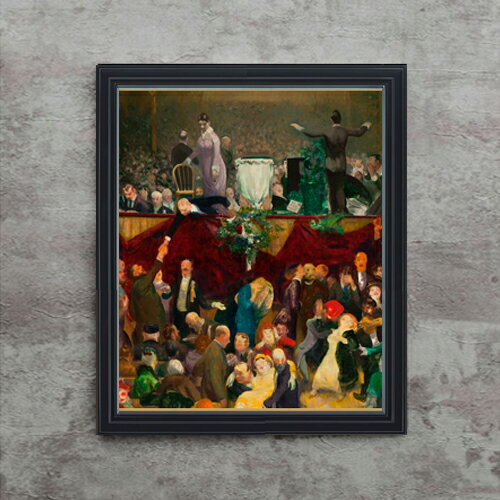 Rakuten - 【油絵 直筆仕上げ】ジョージ・ベローズ The Sawdust Trail F15 【油彩 アップグレード額】絵画 販売 15号 風景画額縁 712×590mm 複製画 送料無料 プレゼント ギフト 開店祝い 開業祝い 退職祝い 新築祝い リビング 玄関 モダン 壁掛け