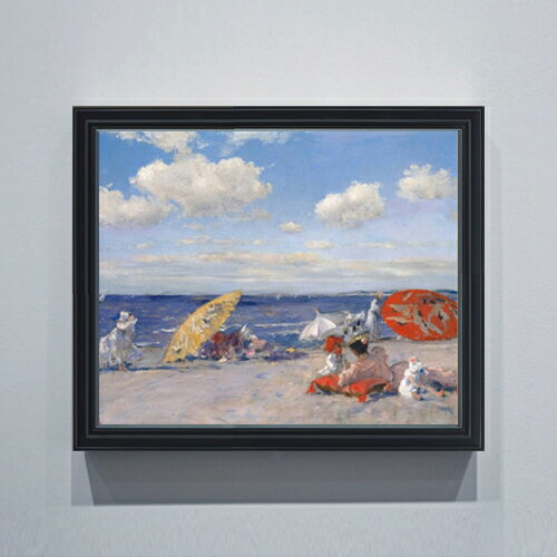 Rakuten - 【油絵 直筆仕上げ】チェイス At the Seaside F15 【油彩 アップグレード額】絵画 販売 15号 風景画額縁 712×590mm 複製画 送料無料 プレゼント ギフト 開店祝い 開業祝い 退職祝い 新築祝い リビング 玄関 モダン 壁掛け