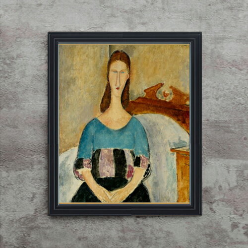 モディリアーニ Portrait of Jeanne Hebuterne F15 絵画 販売 15号 人物画 額縁 712×590mm 複製画 送料無料 プレゼント ギフト 開店祝い 開業祝い 退職祝い 新築祝い リビング 玄関 モダン 壁掛け