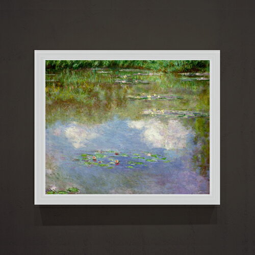 【油絵 直筆仕上げ】クロード・モネ 睡蓮（1） F15 【油彩 アップグレード額】絵画 販売 15号 風景画額縁 712×590mm 複製画 送料無料 プレゼント ギフト 開店祝い 開業祝い 退職祝い 新築祝い リビング 玄関 モダン 壁掛け（楽天・絵画販売アートレスト）