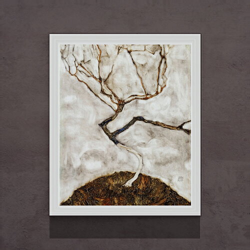 【油絵 直筆仕上げ】エゴン・シーレ Small Tree in Late Autumn F15 【油彩 アップグレード額】絵画 販売 15号 抽象画 額縁 712×590mm 複製画 送料無料 プレゼント ギフト 開店祝い 開業祝い 退職祝い 新築祝い リビング 玄関 モダン 壁掛け