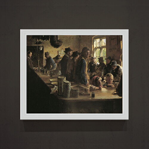 Rakuten - 【油絵 直筆仕上げ】クロイヤー A the victualler's when there is no fishing F15 【油彩 アップグレード額】絵画 販売 15号 風景画額縁 712×590mm 複製画 送料無料 プレゼント ギフト 開店祝い 開業祝い 退職祝い 新築祝い リビング 玄関 モダン 壁掛け