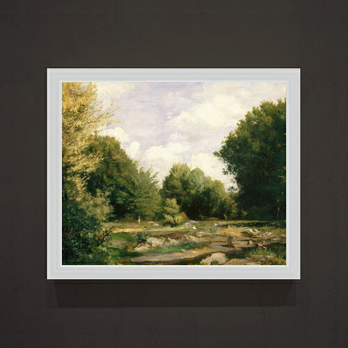 【油絵 直筆仕上げ】ルノワール A Clearing in the Woods F15 【油彩 アップグレード額】絵画 販売 15号 風景画額縁 712×590mm 複製画 送料無料 プレゼント ギフト 開店祝い 開業祝い 退職祝い 新築祝い リビング 玄関 モダン 壁掛け