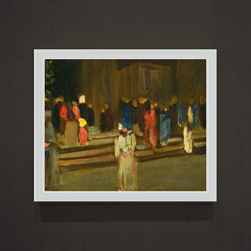 【油絵 直筆仕上げ】カンディンスキー　セントクラウド公園 F15 【油彩 アップグレード額】絵画 販売 15号 抽象画 額縁 712×590mm 複製画 送料無料 プレゼント ギフト 開店祝い 開業祝い 退職祝い 新築祝い リビング 玄関 モダン 壁掛け