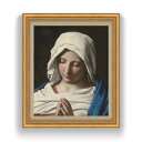 【油絵 直筆仕上げ】サルヴィ Madonna in prayer F15 【油彩 国内生産 インテリア】絵画 販売 15号 人物画 ゴールド額縁 800×678mm 複製画 送料無料 プレゼント ギフト 開店祝い 開業祝い 退職祝い 新築祝い リビング 玄関 モダン 壁掛け