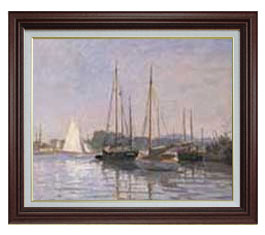 【油絵 直筆仕上げ】クロード・モネ 遊覧船 F15 【油彩 国内生産 インテリア】絵画 販売 15号 人物画 ..