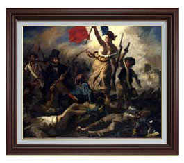 【油絵 直筆仕上げ】ドラクロワ 民衆を導く自由の女神 F15 【油彩 国内生産 インテリア】絵画 販売 15..