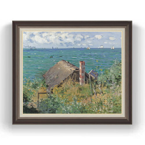 【油絵 直筆仕上げ】クロード・モネ サン＝タドレスの小屋 F20 【油彩 キャンバス 国内生産 インテリア】絵画 販売 20号 風景画 863×734mm 複製画 送料無料 プレゼント ギフト 開店祝い 開業祝い 退職祝い 新築祝い リビング 玄関 モダン 壁掛け